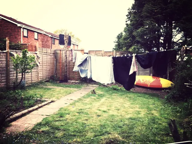 Mountainside adorned with a clothes hanger on the sidewalk