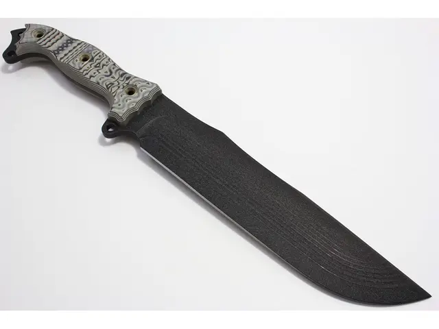 In the center of the image there is a knife.
